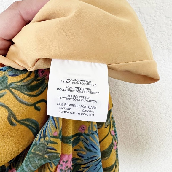 [Madewell] Sweetgrass Ruffle-Sleeve Dress Painted Blooms Yellow V-Neck Size 6 - Picture 12 of 12